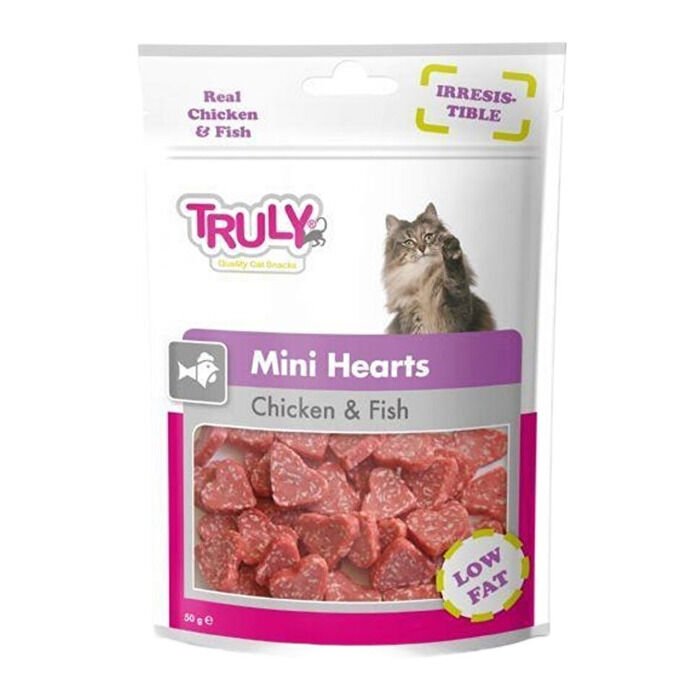 Truly Kedi Ödül Mini Hearts Tavuk Balık 50 gr