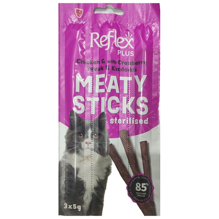 Reflex Plus Meaty Stıcks Sterilised Tavuk & Kızılcıklı 3x5 Gr