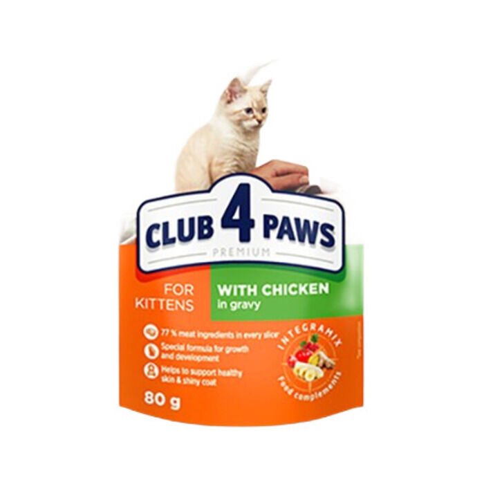 Club 4 Paws Kitten Yavru Kedi Yaş Maması 80 Gr