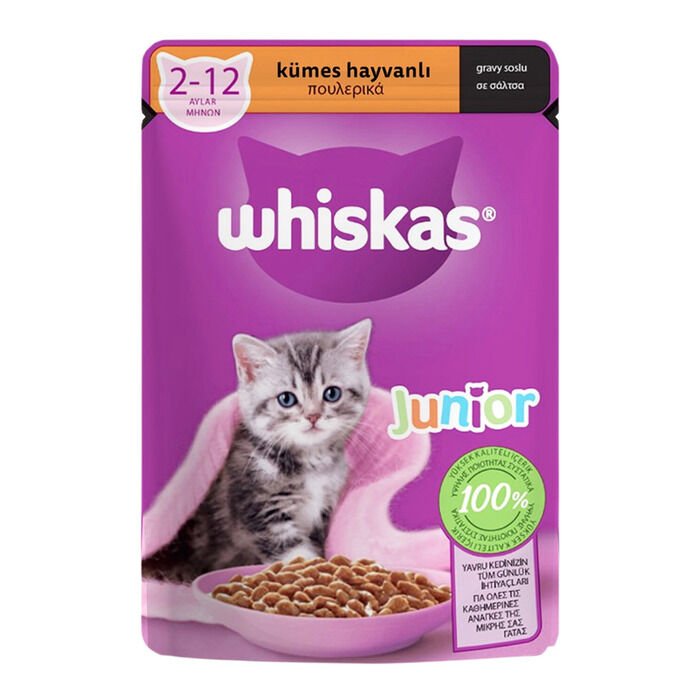 Whiskas Mama Pouch Kümes Hayvanlı Yaş Yavru Kedi 85 Gr