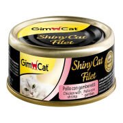 Gimcat Shinycat Kıyılmış Fileto Öğünlük Kedi Konservesi Tavuklu Ve Karidesli 70 Gr