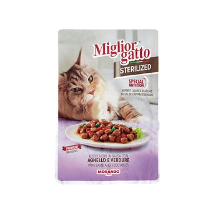 Miglior Gatto Kuzu Etli Ve Sebzeli Kısırlaştırılmış Kedi Konserve Maması 85 Gr