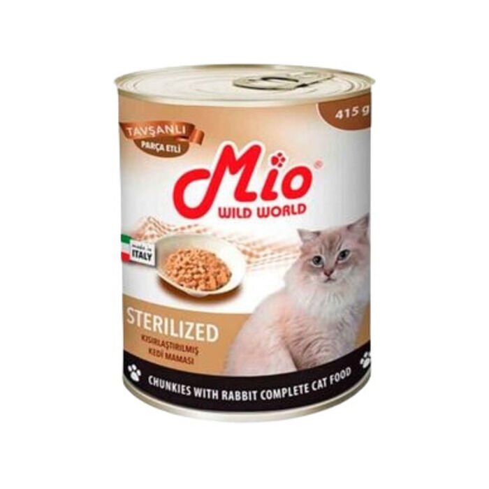 Mio Tavşanlı Parça Etli Kısır Kedi Yaş Mama 415 Gr