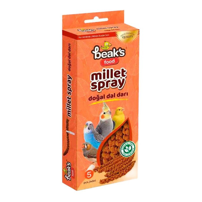 Beaks Kuşlar İçin Doğal Kızıl Darı Dalı 5 Adet