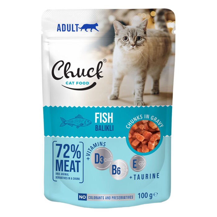 Chuck Balıklı Kedi Yaş Mama 100 Gr