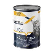 Ewox Kıyılmış (Pate) Adult Tavuklu Kedi Konserve Maması 400 gr