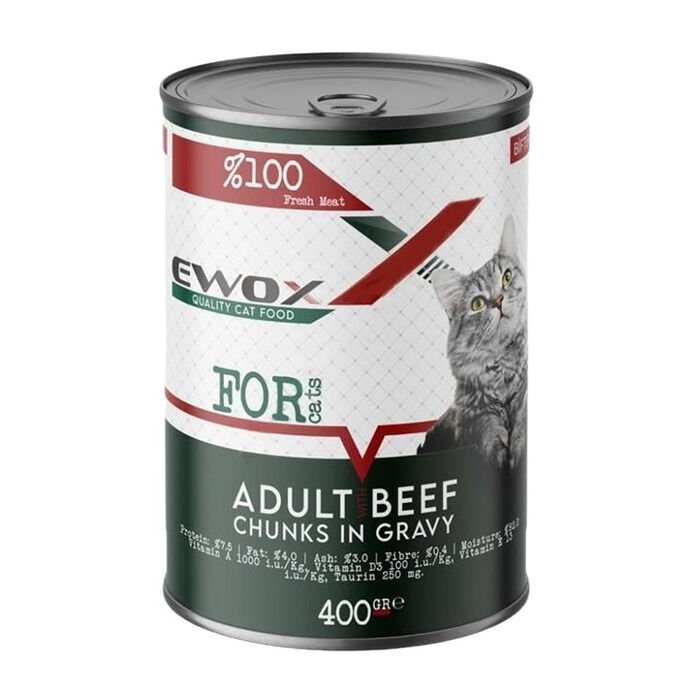 Petshop Kıyılmış (Pate) Adult Biftek Etli Kedi Konservesi 400 gr