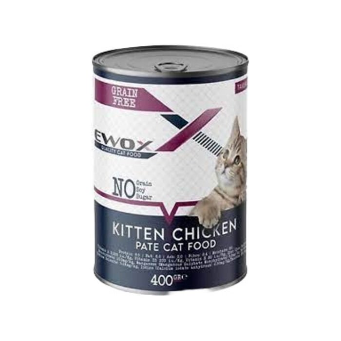Ewox Kedi Yavru Tavuklu Konserve Yaş Mama 400 Gr
