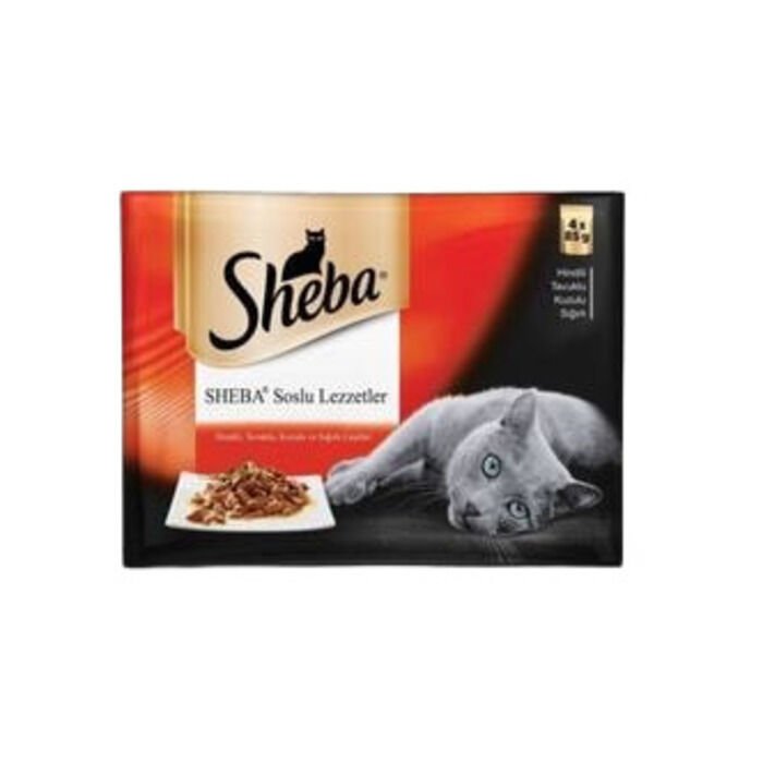 Sheba Multipack Etli Kedi Konserve Çeşitleri 4 X 85 Gr