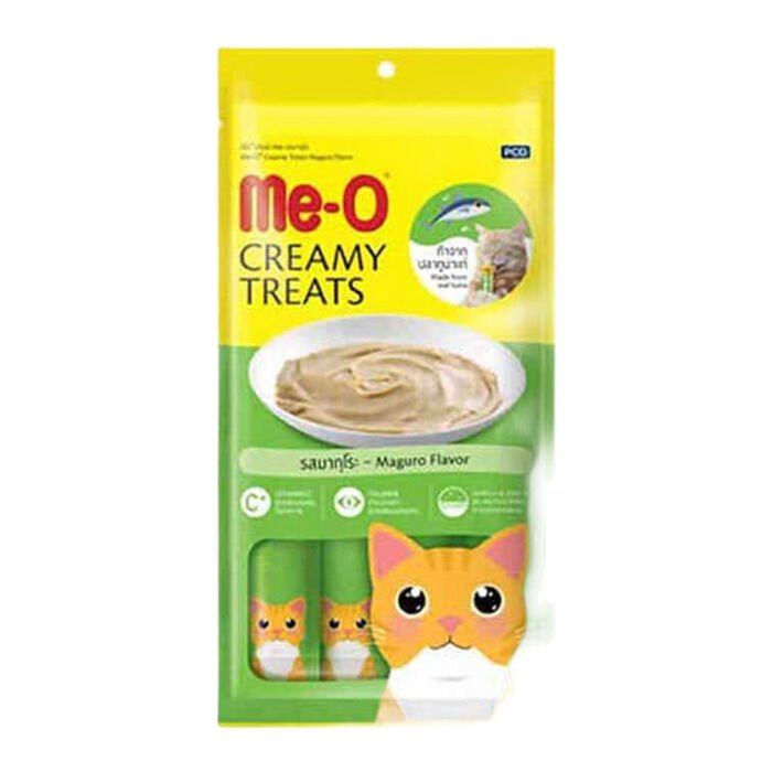 Me-O Me-O Creamy Treats Mavi Yüzgeçli Orkinos Balıklı Ek Besin ve Kedi Ödülü 4x15gr