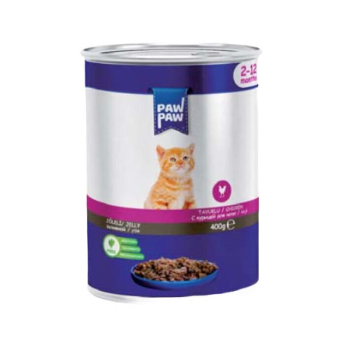 Paw Paw Jelly Tavuklu Yavru Kedi Konserve Maması 400 Gr