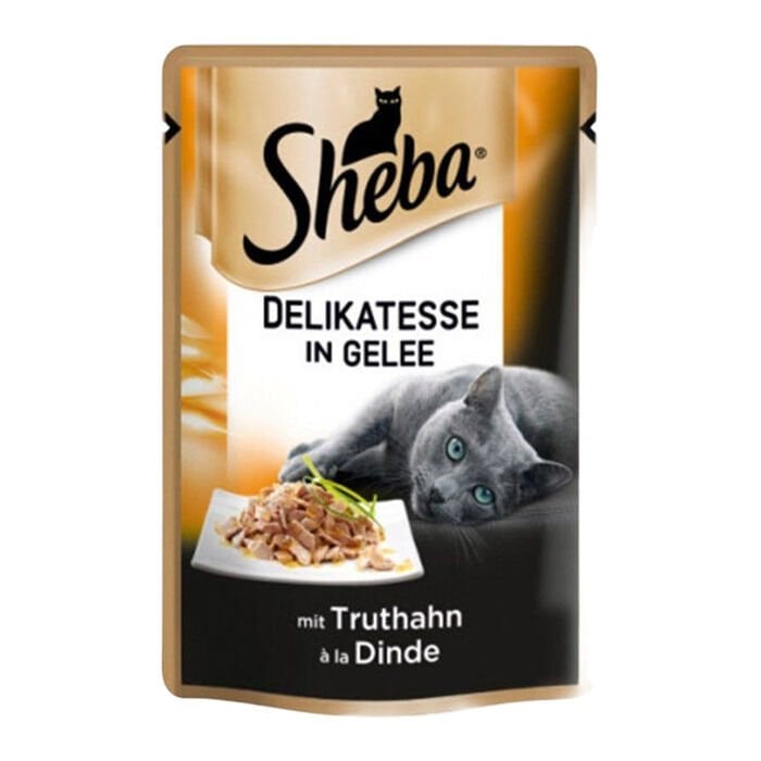 Sheba Hindi Etli Yaş Mama Jöle İçinde 85 Gr