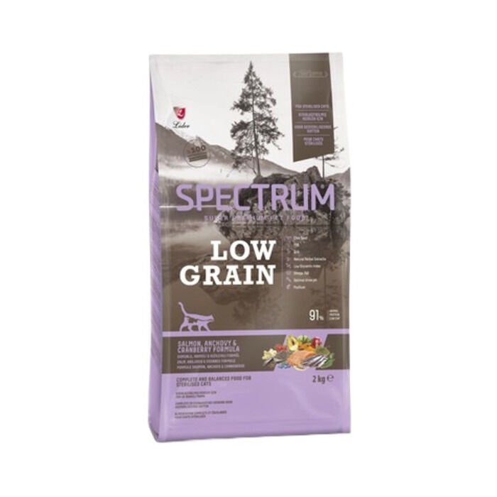 Spectrum Low Grain Somon & Hamsi & Kızılcıklı Sterilised Adult Kedi Maması 2 Kg