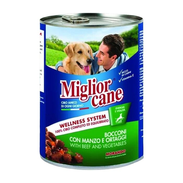 Miglior Miglior Cane Biftekli Sebzeli Köpek Konservesi 405 Gr