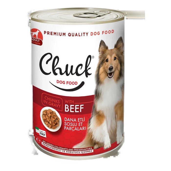 Chuck Dana Etli Soslu Et Parçaları Köpek Konserve Maması 415 Gr