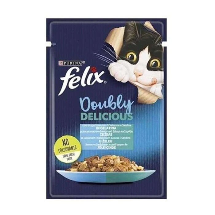 Felix Yaş Mama Kedi Çifte Lezzet Somon & Alabalık 85 Gr