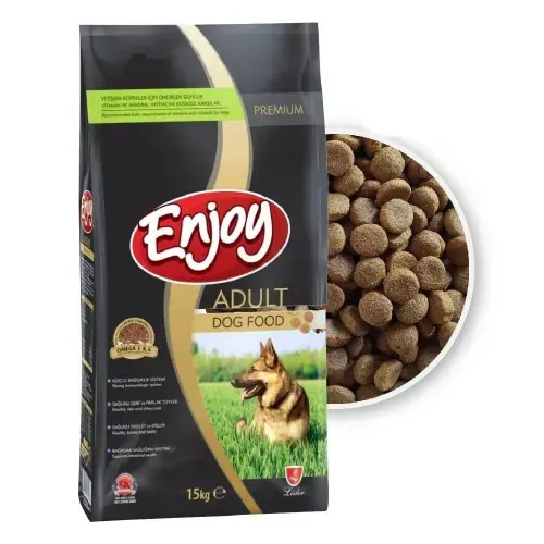 Enjoy Biftekli Yetişkin Açık Köpek Maması 1kg