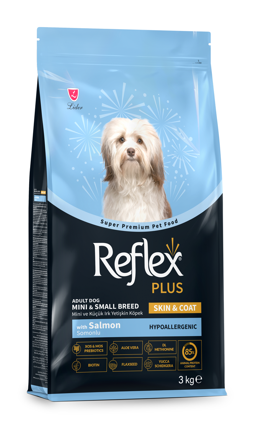 Reflex Plus Skin & Coat Somonlu Mini Ve Küçük Irk Yetişkin Köpek Maması 3 Kg