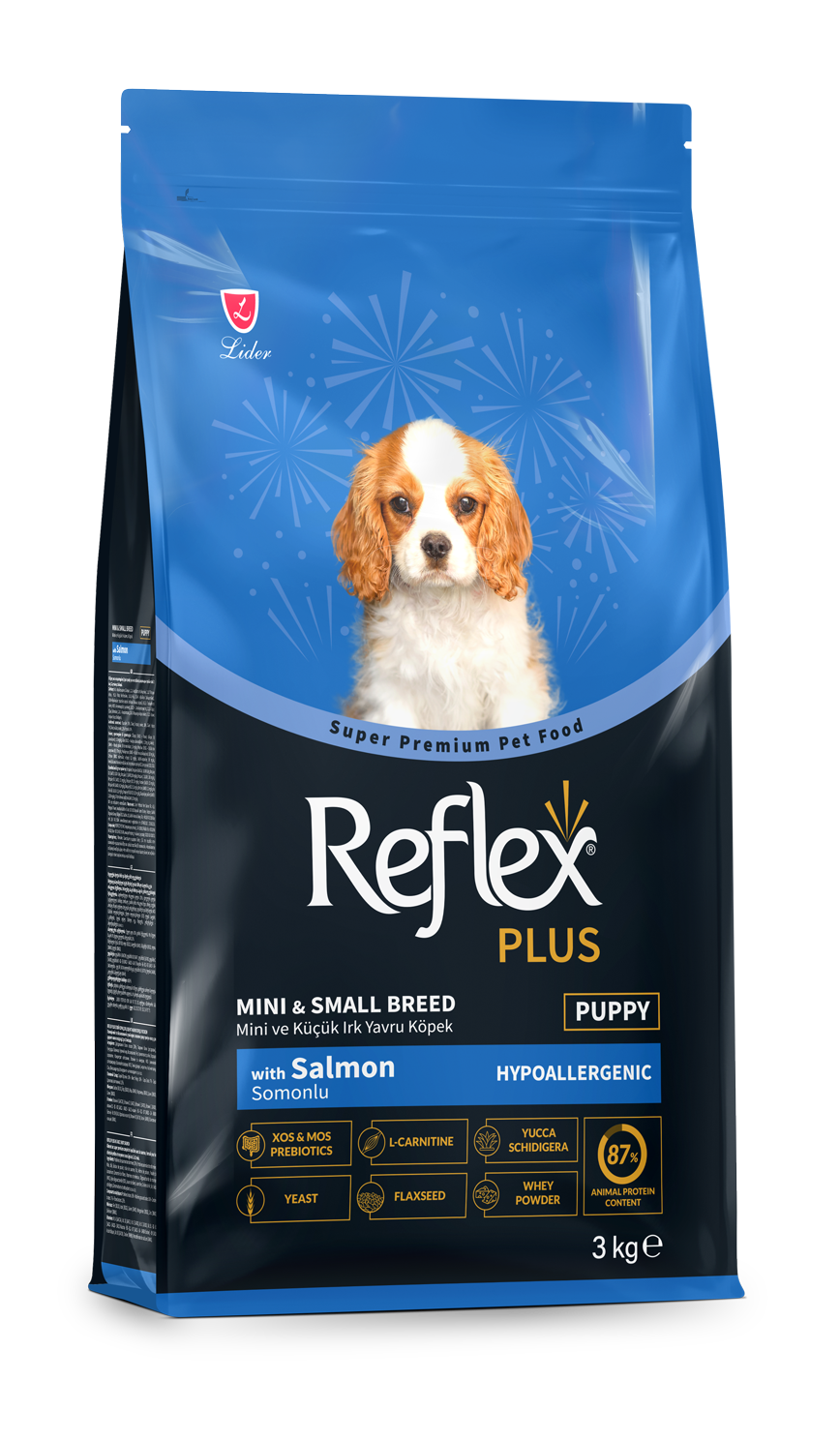 Reflex Plus Somonlu Mini Ve Küçük Irk Yavru Köpek Maması 3 Kg