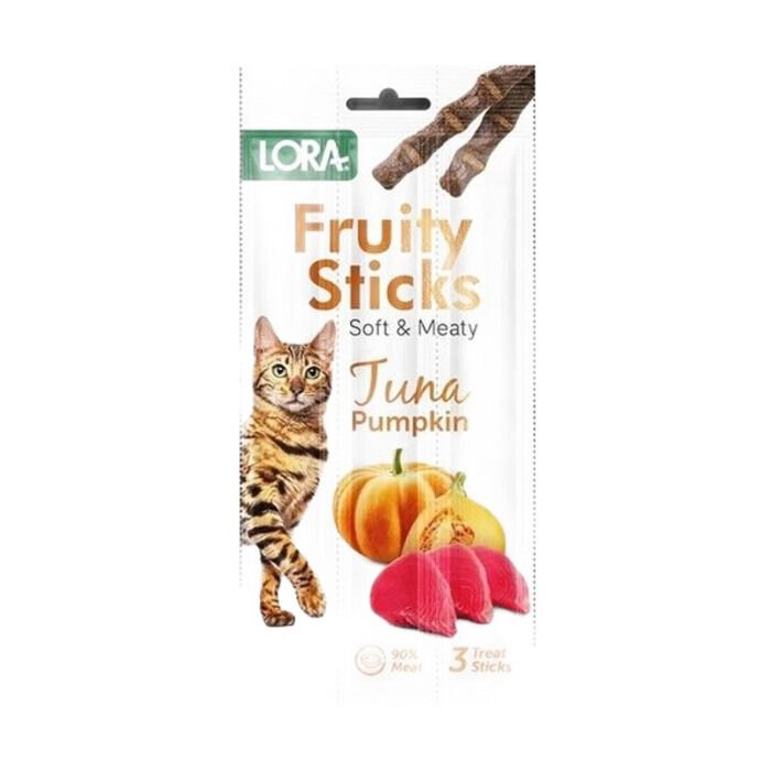 Lora Fruity Sticks Ton Balığı Ve Balkabaklı Tahılsız Kedi Ödülü 3x5 Gr