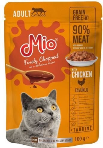 Mio Tavuklu Yetişkin Kedi Yaş Maması 100 Gr
