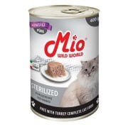 Mio Kısırlaştırılmış Sterilize Püre Hindi Etli Kedi Konserve 400 Gr