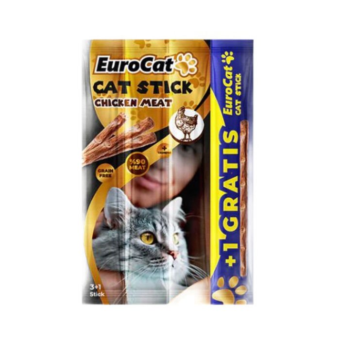 Eurocat Tavuklu Kedi Ödül Çubuğu 4x20 Gr