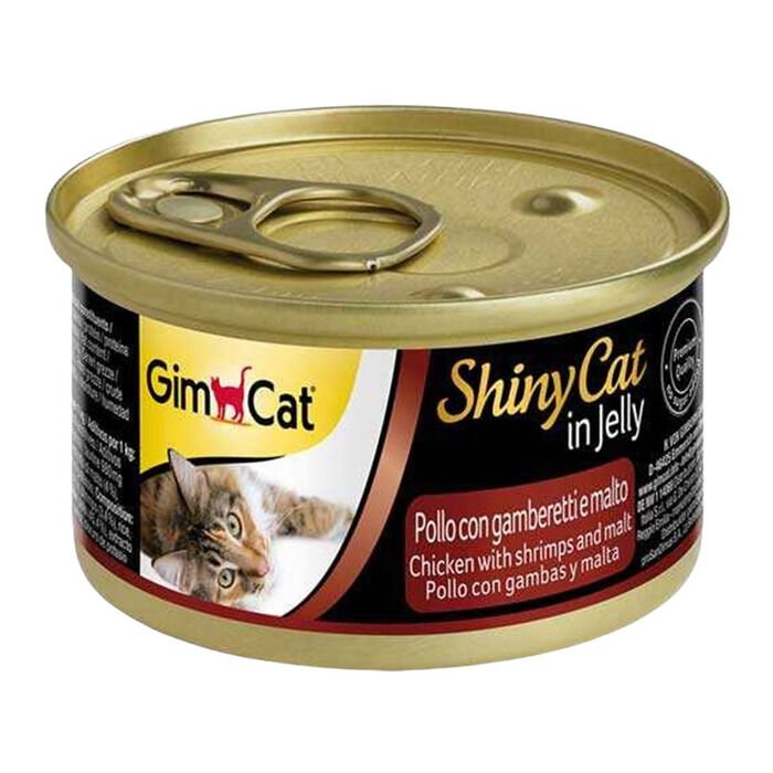 Gimcat GimCat Shinycat Konserve Kedi Maması Tavuk Karides Malt 70 Gr