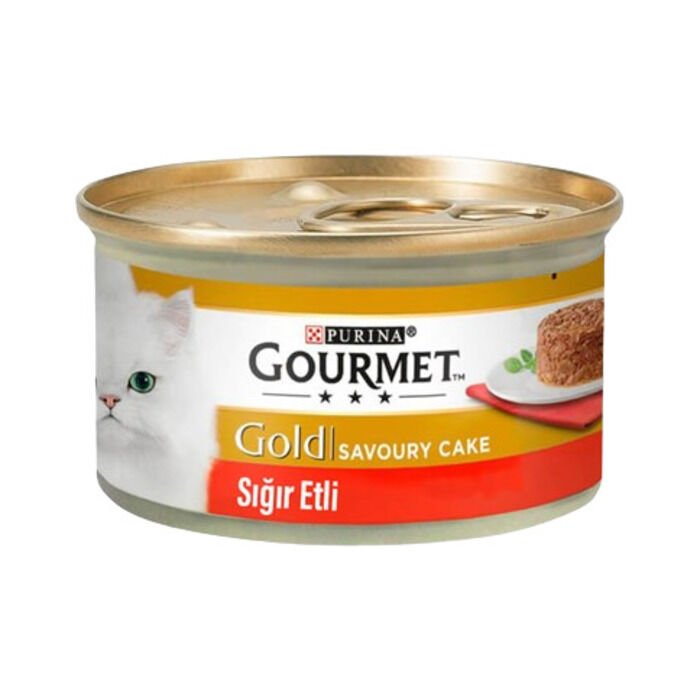 Gourmet Gold Savoury Cake Sığır Etli Kedi Konservesi 85 gr