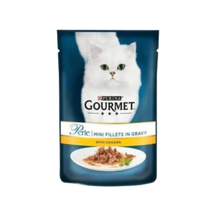 Purina Gourmet Perle Izgara Tavuk Etli Yetişkin Kedi Pouch Yaş Mama 85 Gr