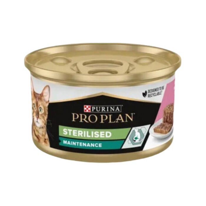 Proplan Sterilised Ton Balıklı ve Somonlu Yetişkin Kedi Konservesi 85 gr