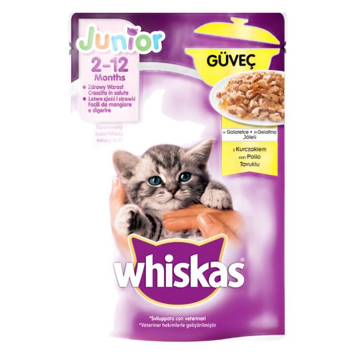 Whiskas Güveç Yavru Tavuklu Kedi Poşet Maması 85G