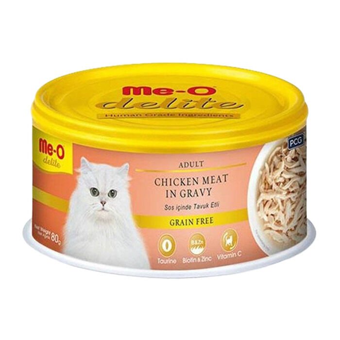 Me-O Delite Tavuk Etli Tahılsız Kedi Konservesi 80 Gr