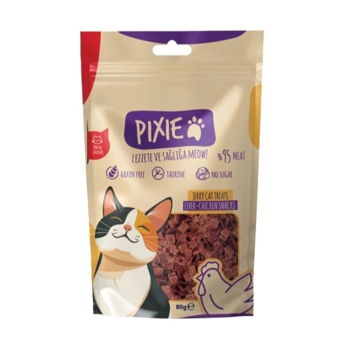 Pixie Ciğerli Tavuklu Tahılsız Kedi Ödülü 80 Gr