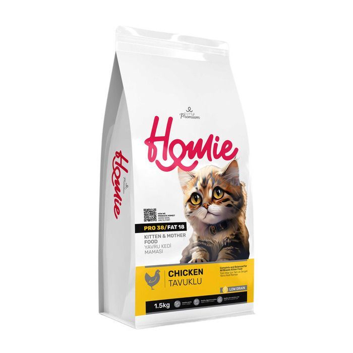 Homie Süper Premium Kitten & Mother Chicken Low Grain 1,5 Kg