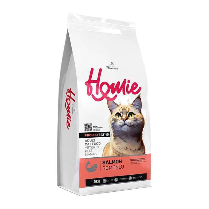 Homie Super Premium Somon Etli Yetişkin Kedi Maması 1.5 Kg