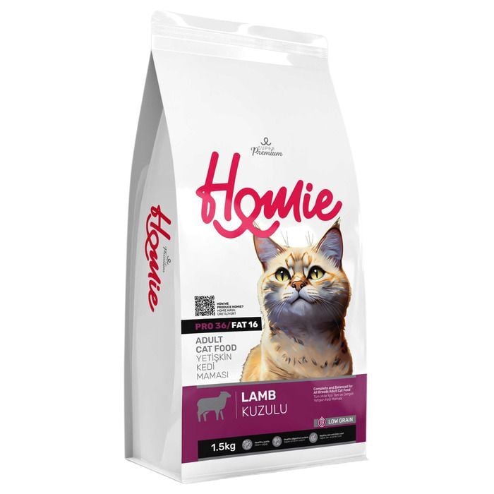 Homie Süper Premium Cat Adult Lamb Low Grain 1,5 Kg