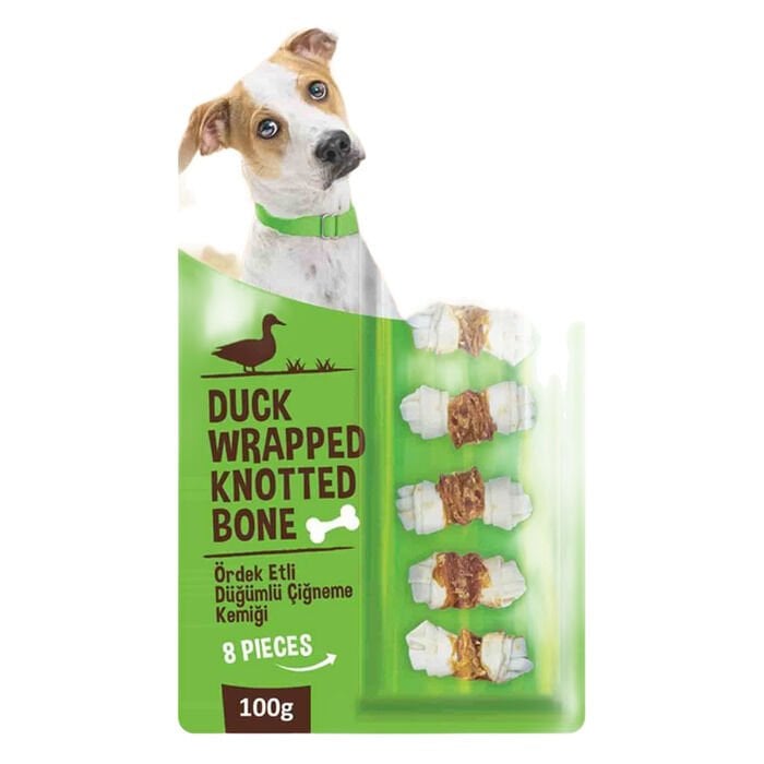 Reflex Ördek Etli Düğümlü 8li Köpek Ödül Kemiği 100 Gr