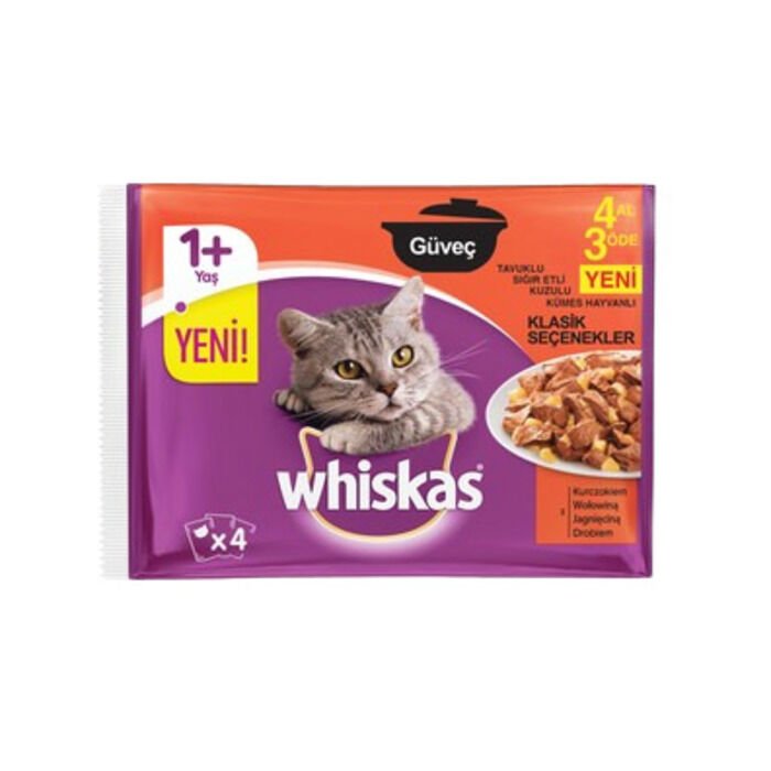 Whiskas Whiskas +1 Klasik Öğünler 4 Al 3 Öde