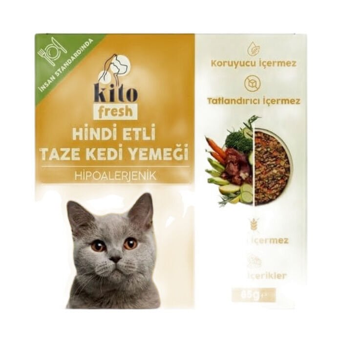 Dardanel Kito Fresh Hindi Etli Taze Kedi Yemeği 85 Gr