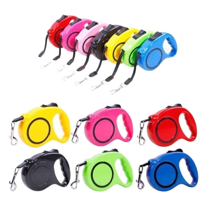 Pet Brush Retractable Dog Cat Leash Gezdirme Aparatı 5 M