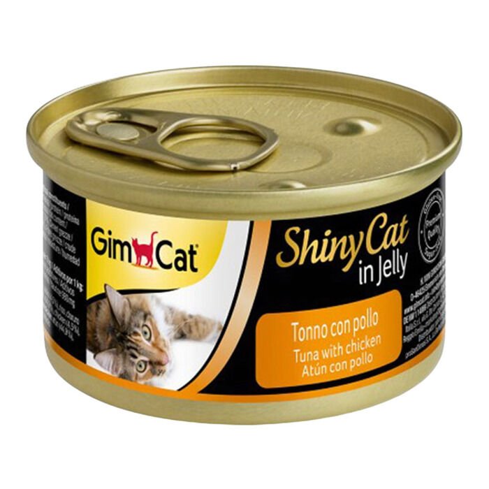 Gimcat ShinyCat Ton Balıklı ve Tavuklu Jöleli Kedi Konservesi 70 Gr
