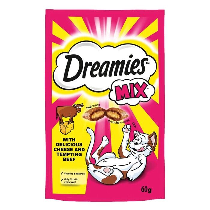 Dreamies Mix İç Dolgulu Sığır Etli Ve Peynirli Kedi Ödül Maması 60 Gr