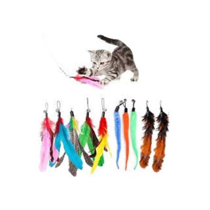 Cat Toys Figürlü Ve Tüylü Kedi Oltası Oyuncağı