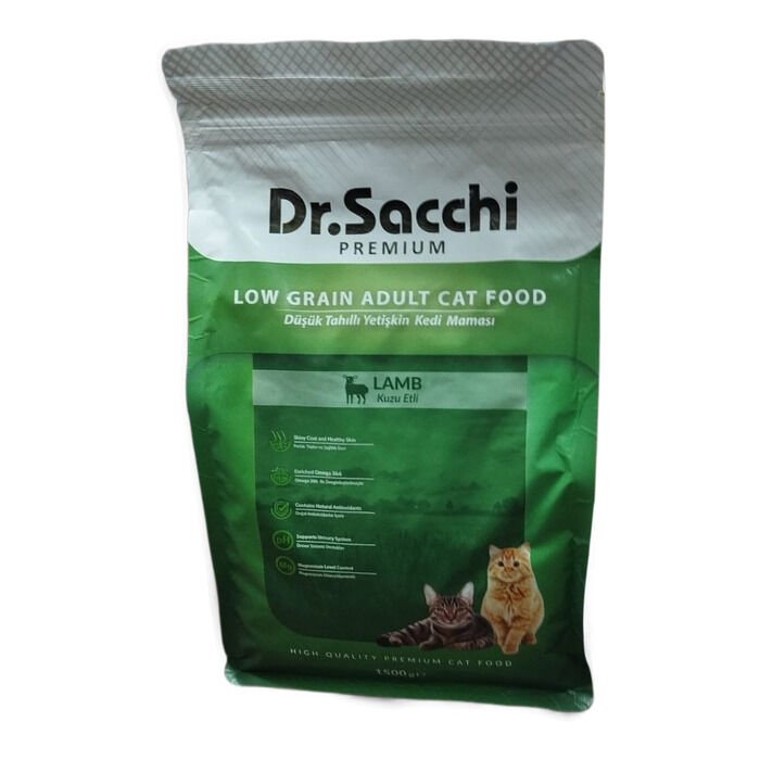 Dr. Sacchi Düşük Tahıllı Yetişkin Kedi Maması 1,5 Kg