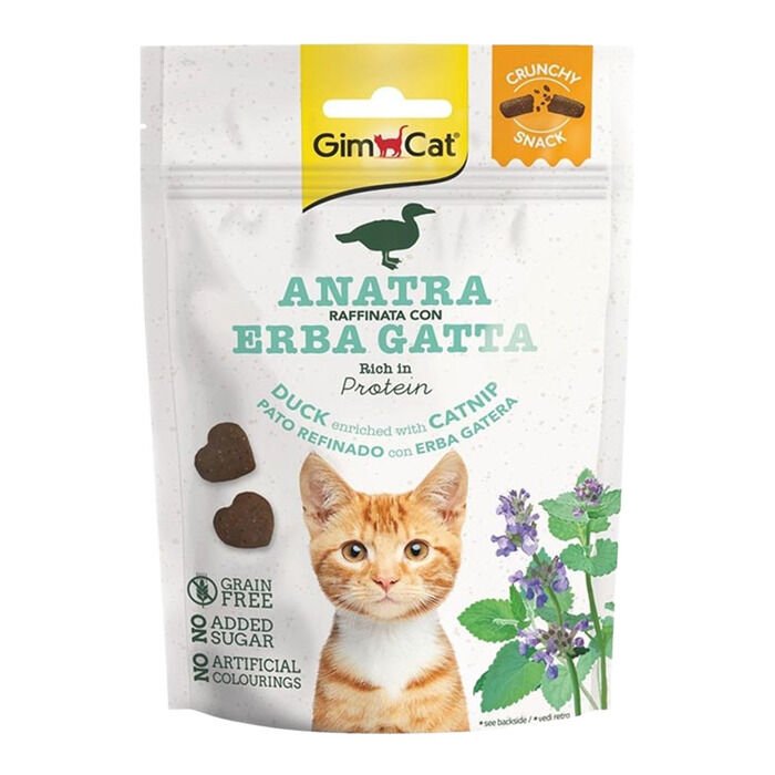 Gimcat Tahılsız Ördek Etli Ve Kedi Otlu Atıştırmalık Kedi Ödül Bisküvisi 50 Gr