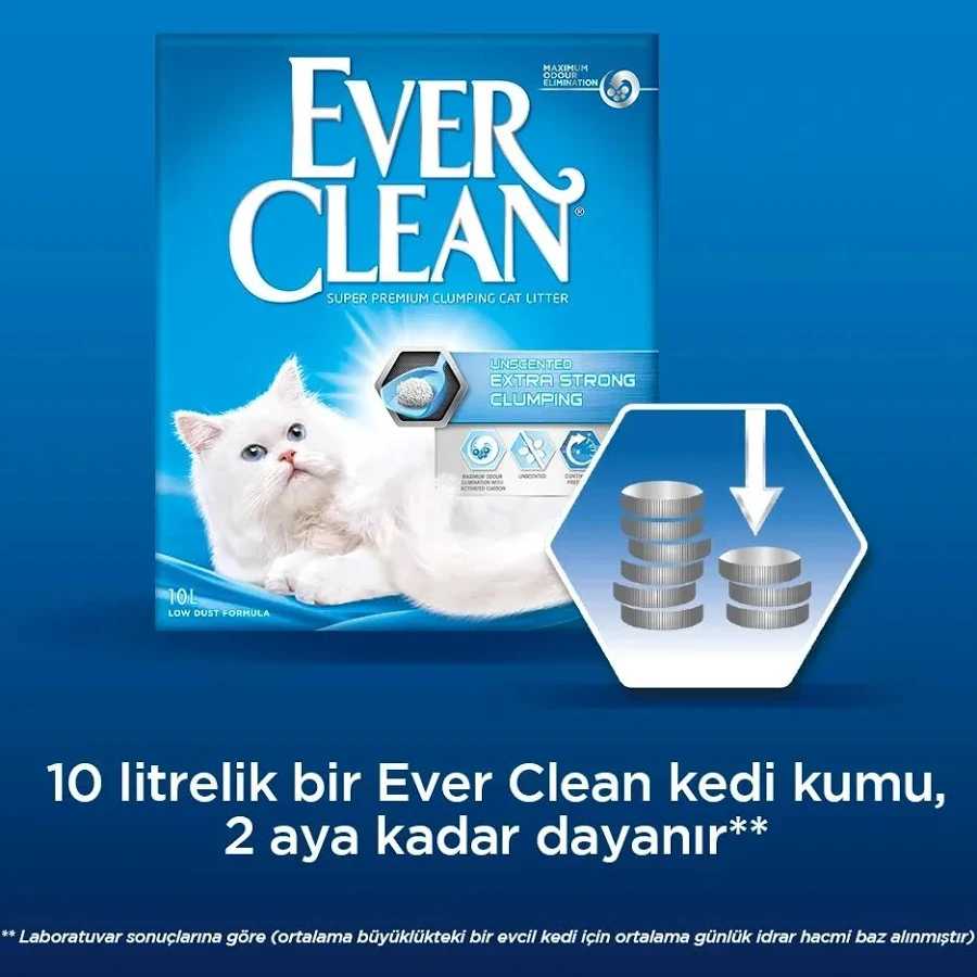 Ever Clean Ekstra Güçlü Kokusuz Doğal Kedi Kumu 10 l