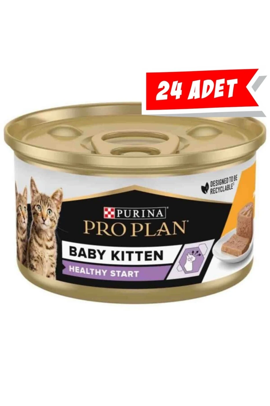 Pro Plan Baby Kitten Tavuklu Yeni Doğan Yavru Kedi Konservesi 24lü 24x85 gr