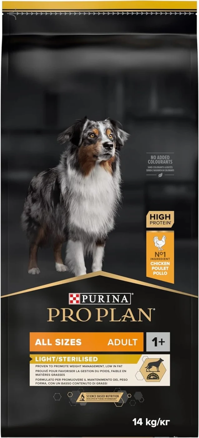 Pro Plan Light Tavuklu ve Pirinçli Yetişkin Kısırlaştırılmış Köpek Maması 14 kg