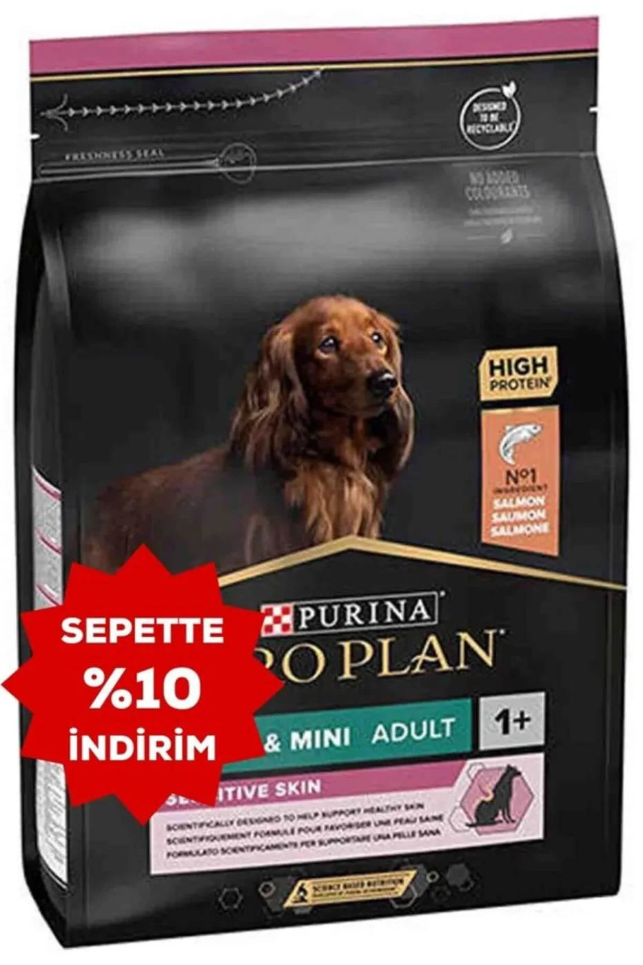 Pro Plan Somonlu Küçük Irk Hassas Derili Yetişkin Köpek Maması 3 kg